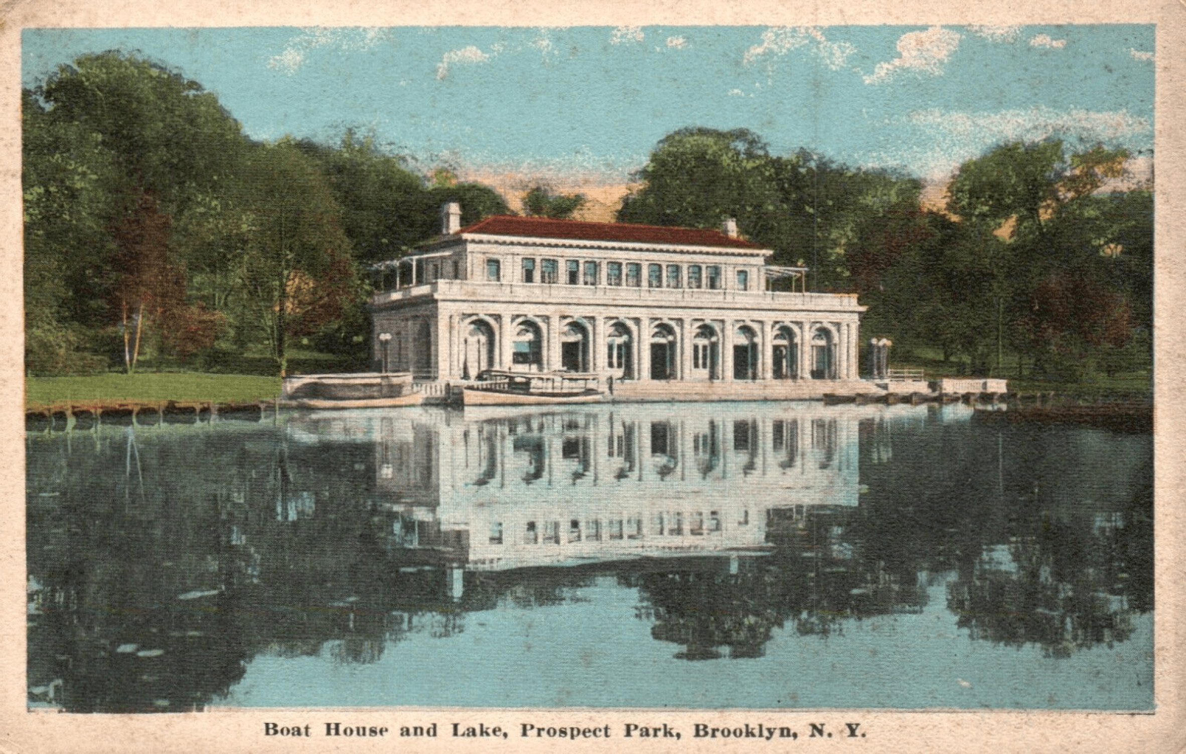 A postcard of the Boathouse