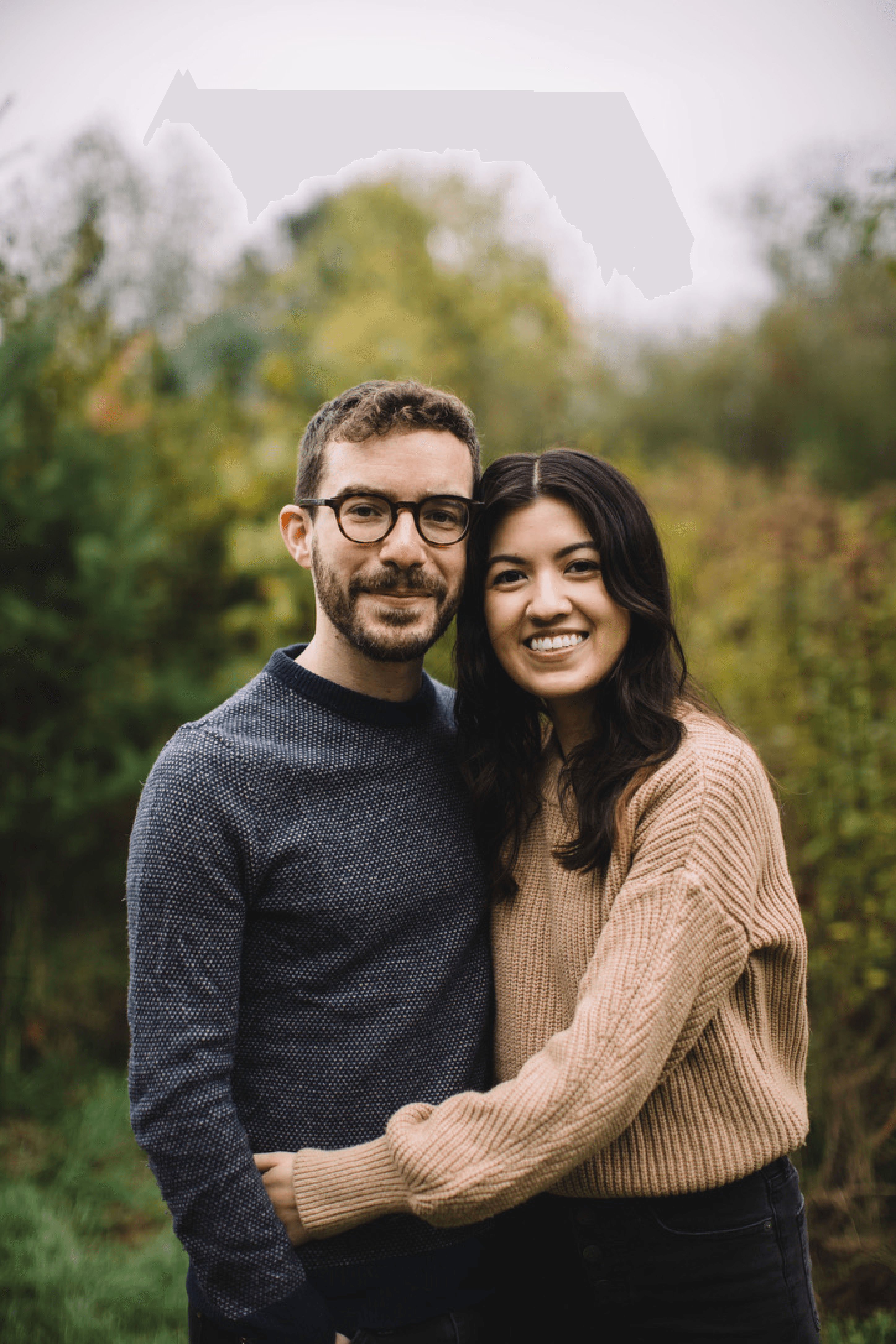 Delanie and Jonathan cheesing in Portland