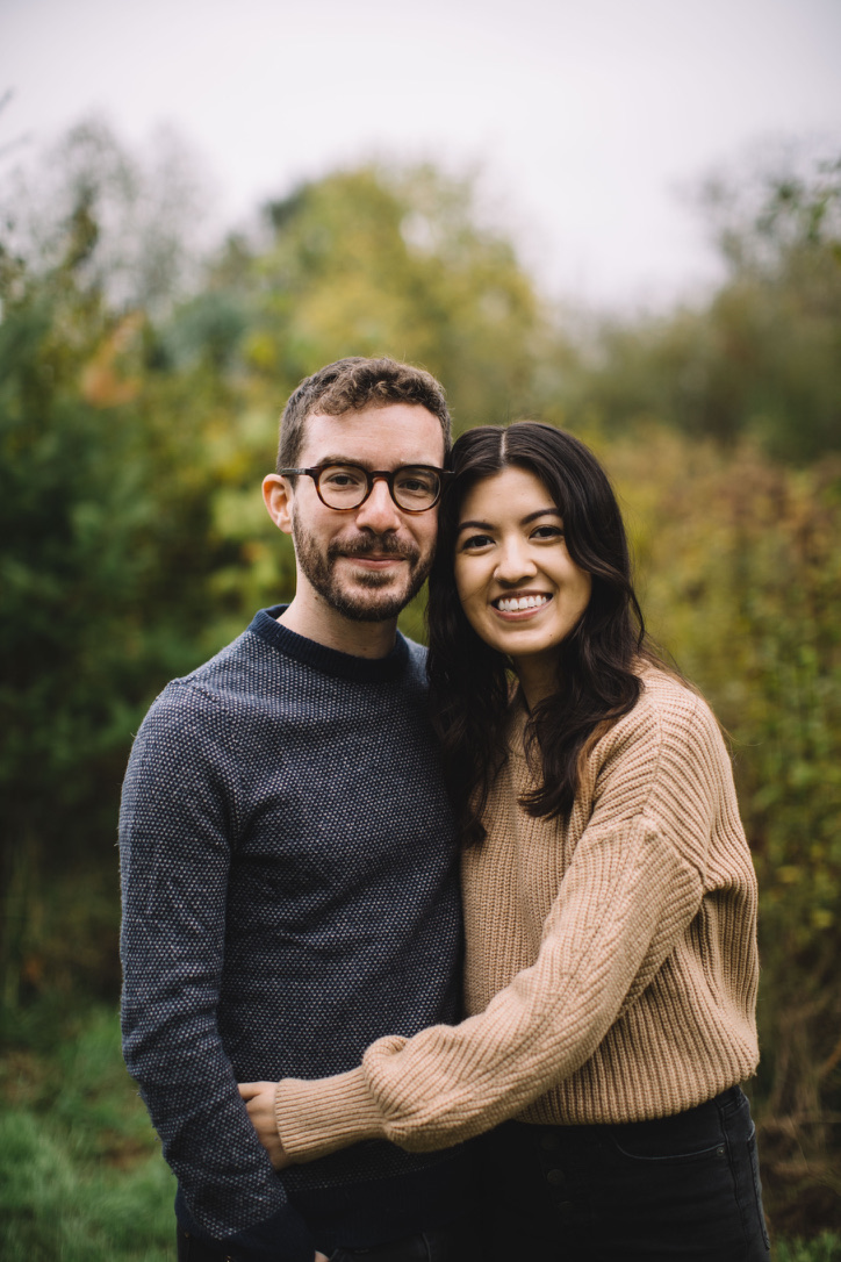 Delanie and Jonathan cheesing in Portland